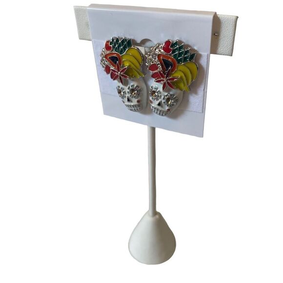 Sugar Skull Post Earrings. So fun! - Picture 4 of 6